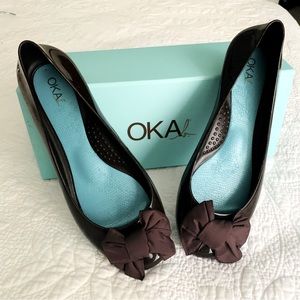 MWOT OKA B Ariana Women’s Jelly Ballet Flat. Brown size 6. New/never worn.
